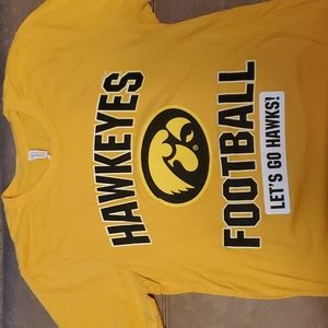 Gold unisex Iowa Football tshirt